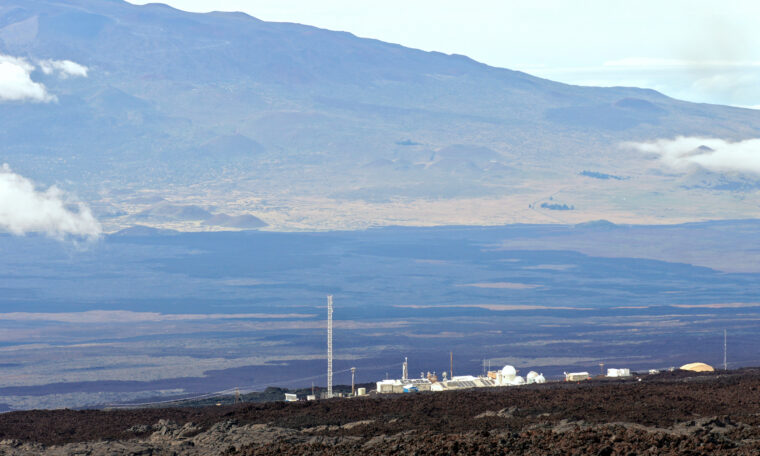 Observatoriet vid vulkanen Mauna Loa.
