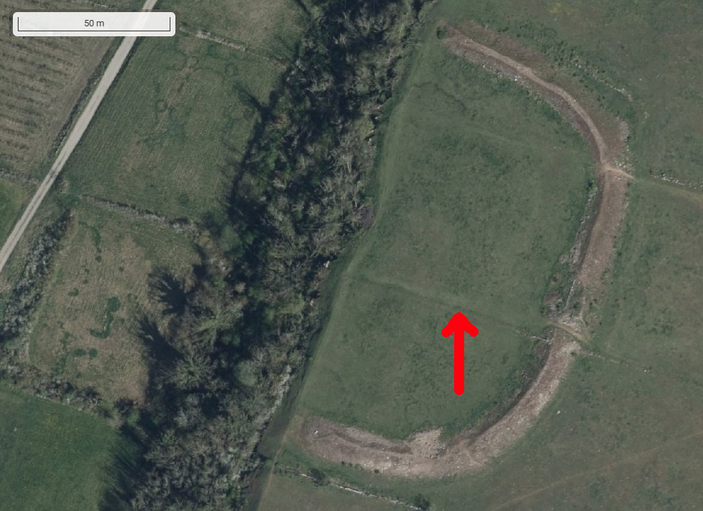 Flygfoto av utgrävningsplats