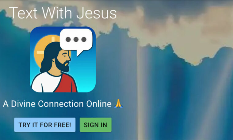 Appen text with Jesus