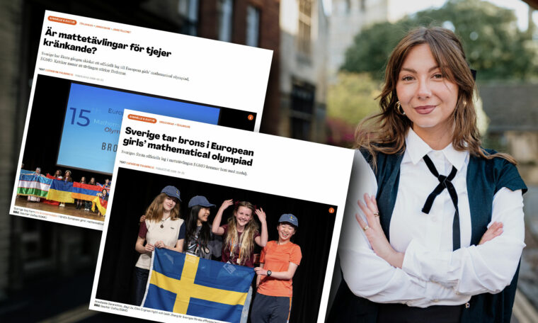 Eleonora Svanberg debatterar mattetävlingar för tjejer